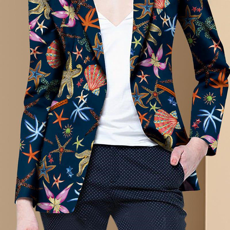 Fashion Printed Small Suit Jacket Women's Design Sense Niche Suit