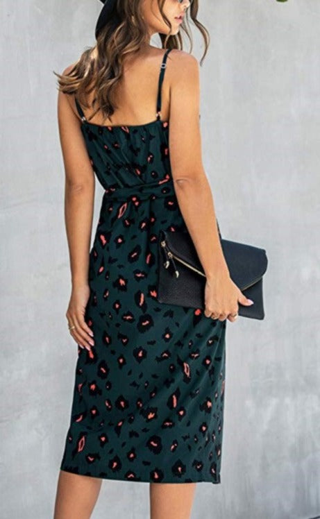 European and American women's printed dress