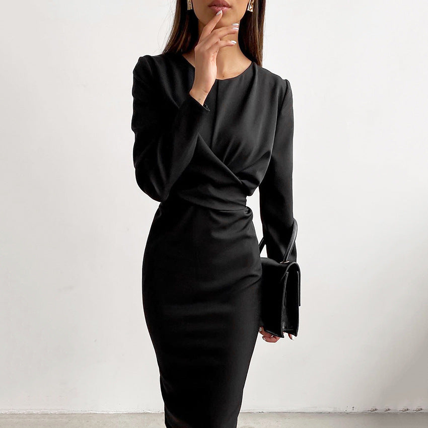 Women's long sleeve slim dress