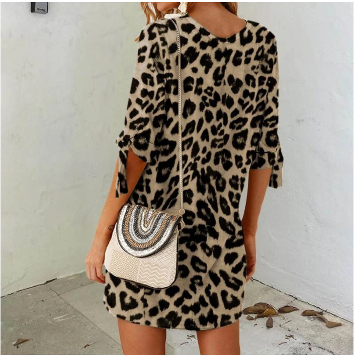 Round Neck Printed Dress