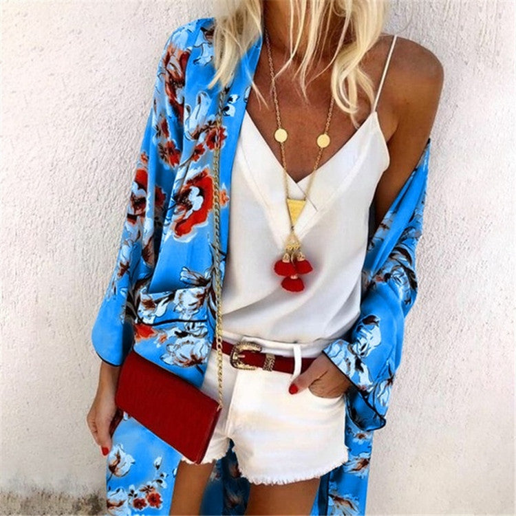 Ethnic Printed Cardigan Top Perfect for the Beach