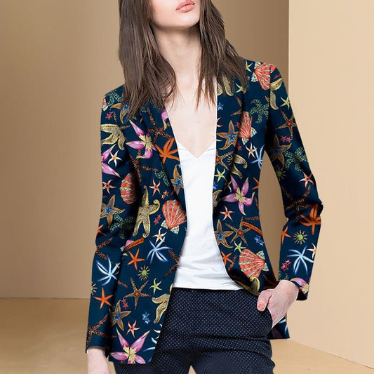 Fashion Printed Small Suit Jacket Women's Design Sense Niche Suit
