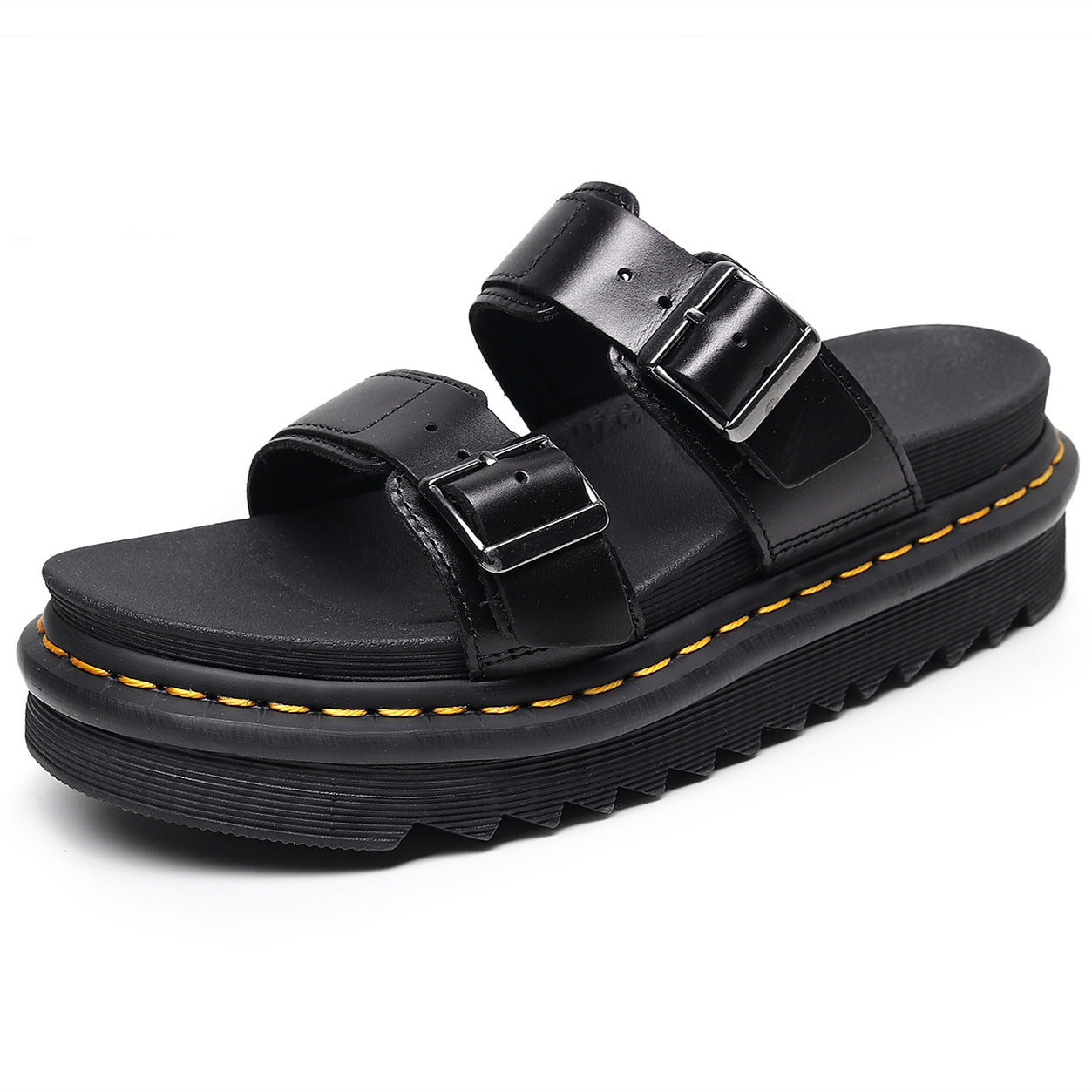 Leather Fish Mouth Fashion Sandals And Slippers