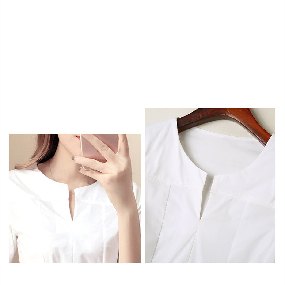 Women's Fashion Bow White Shirt