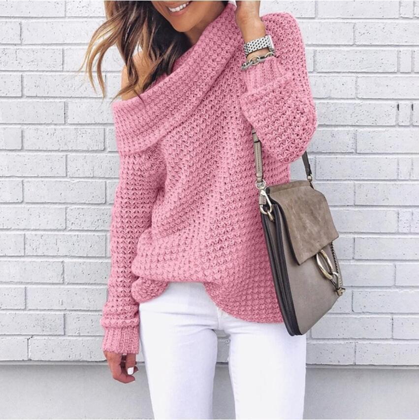 Women's Autumn And Winter Sweater Solid Color Turtleneck Sweater