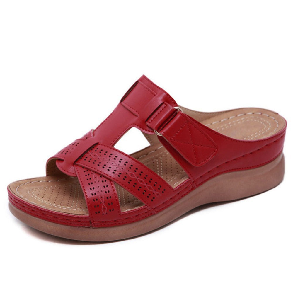 Vintage Retro Slides Shoes: Summer Wedge Sandals with Anti-Slip Design