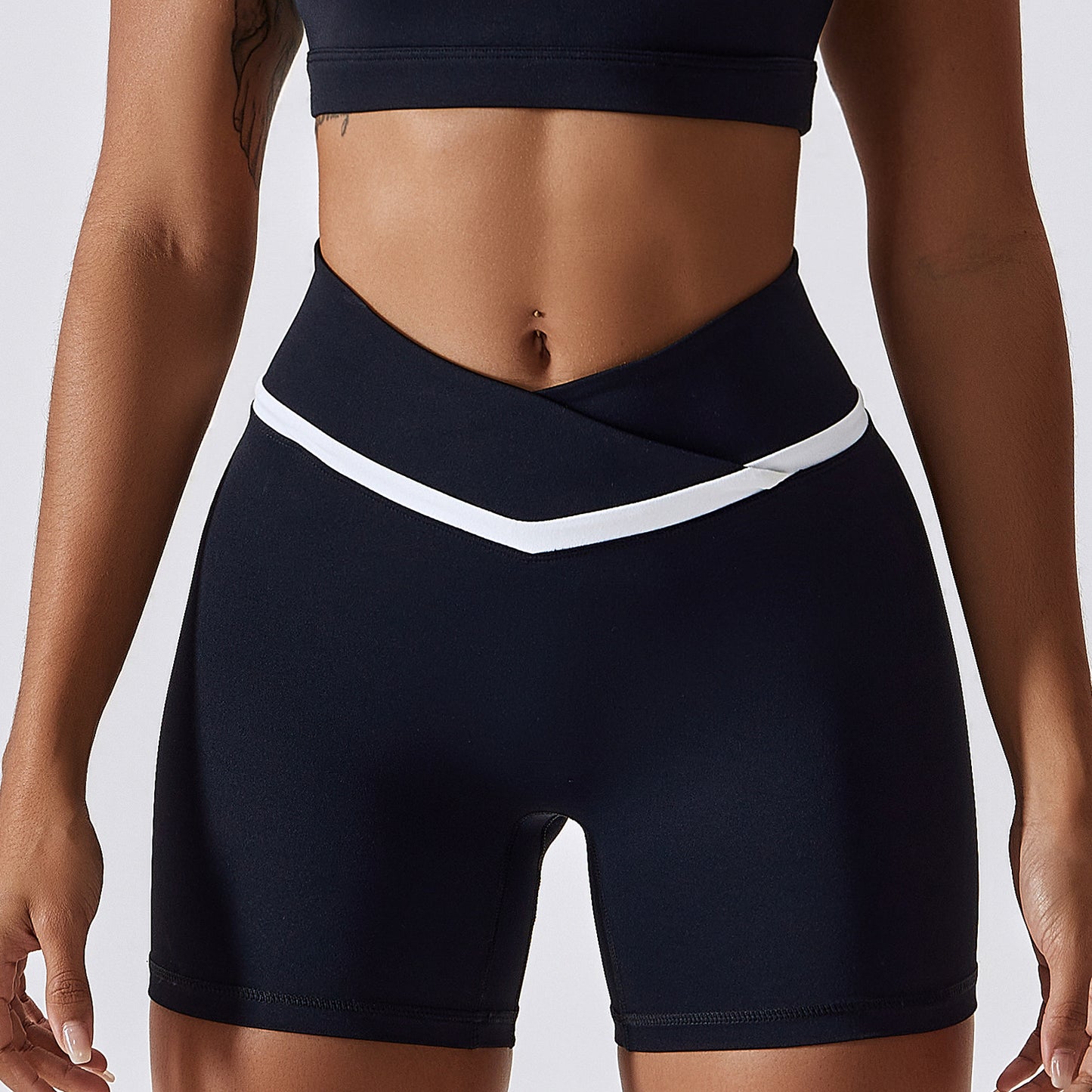 Cross-waist Tights Running Quick-drying Fitness Shorts