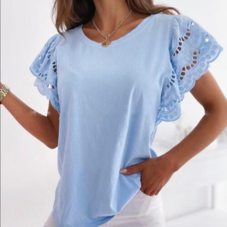 Women's Hollow Stitching T-Shirt