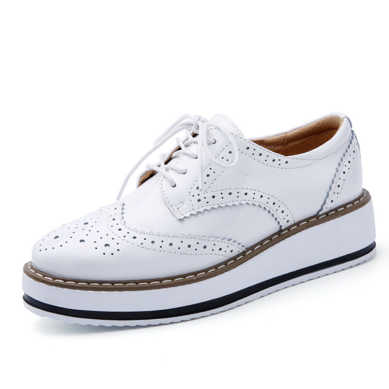 Heightened Leather Shoes Sports British Style