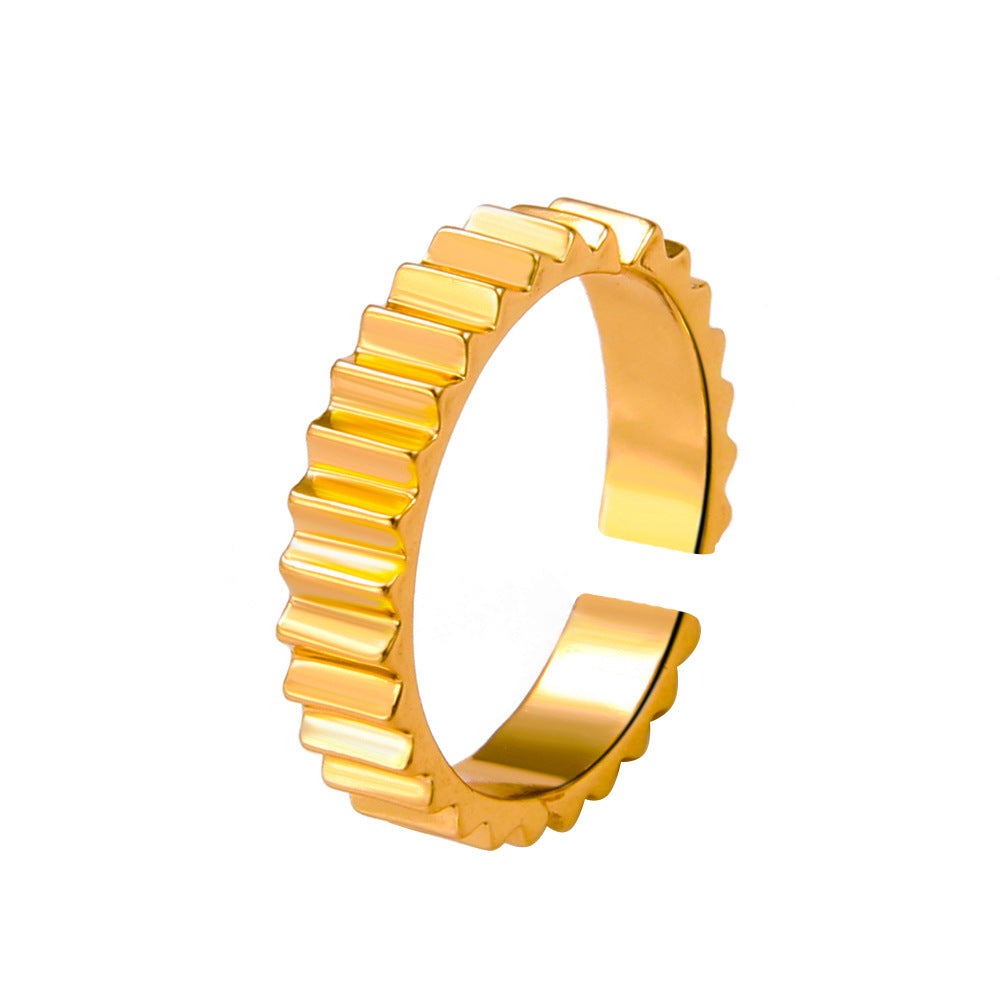 Geometric Metal Index Finger Ring With Niche Design For Couples