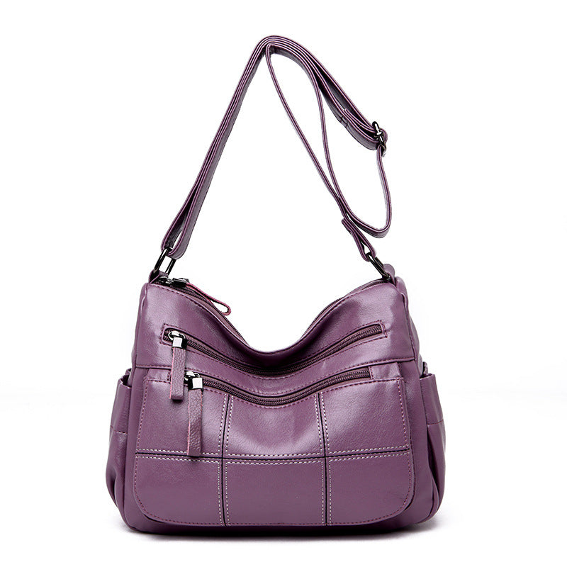 Shoulder-Style Soft Leather Mother Bag for Women