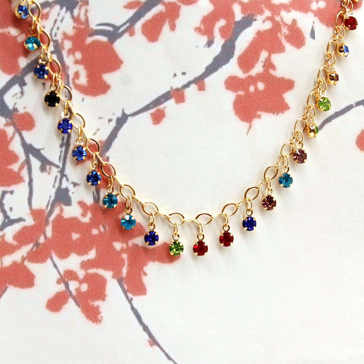 Women's Crystal Micro Inlaid Colorful Diamond Ankle Chain