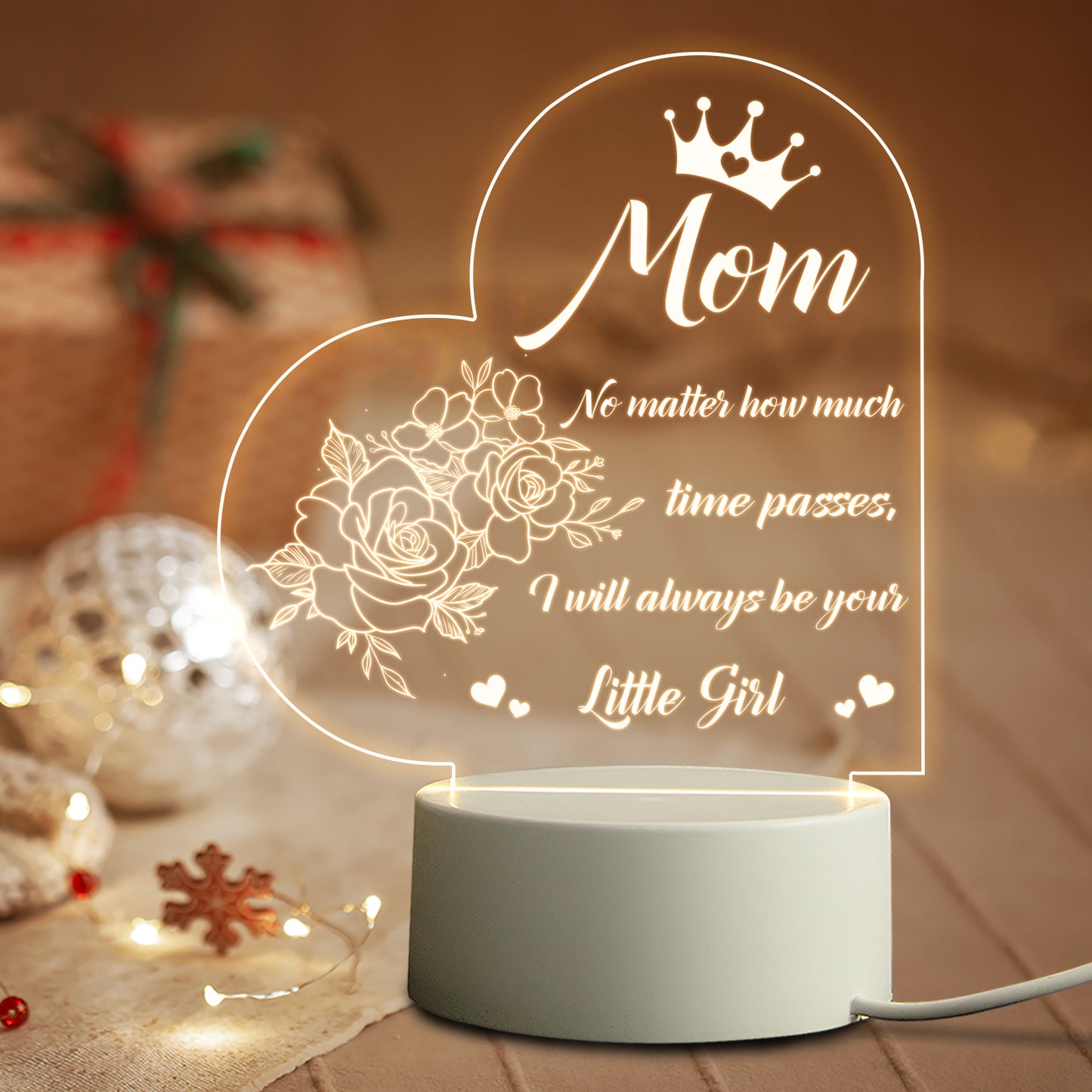 Mother's Day Personalized Birthday Gift LED Light USB