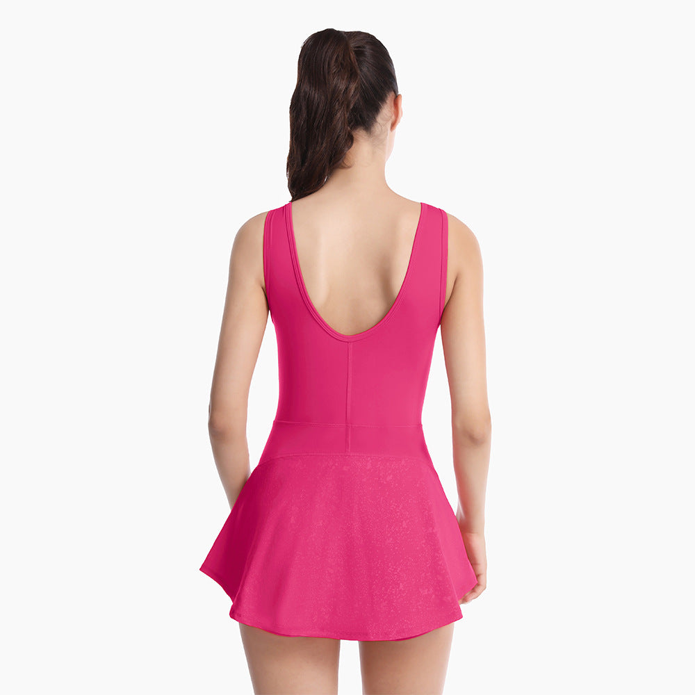 Beautiful Back Tight-Fitting Yoga Dress - Two-Piece or One-Piece, Authentic and Genuine
