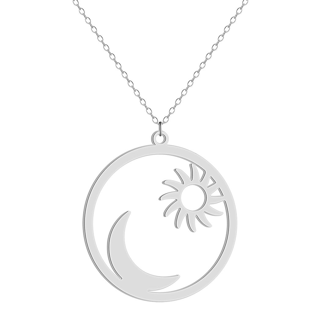 Sun And Moon Pendant Necklace