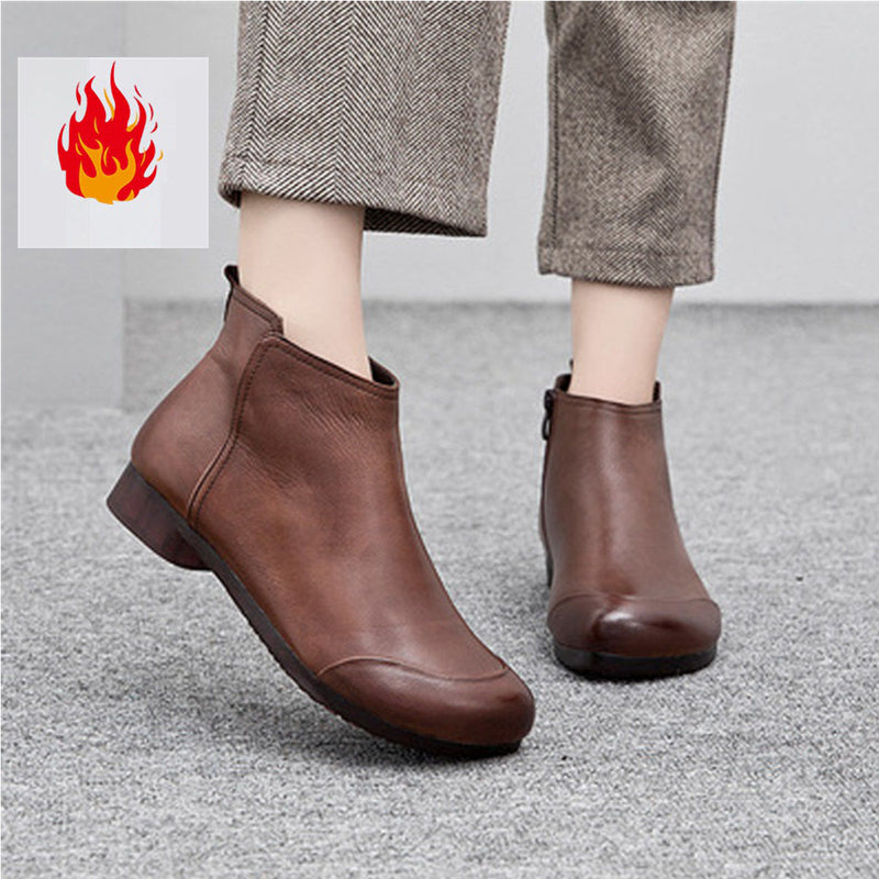 Fall/Winter Ankle Boots for Women: Stylish Low-Heel Shoes