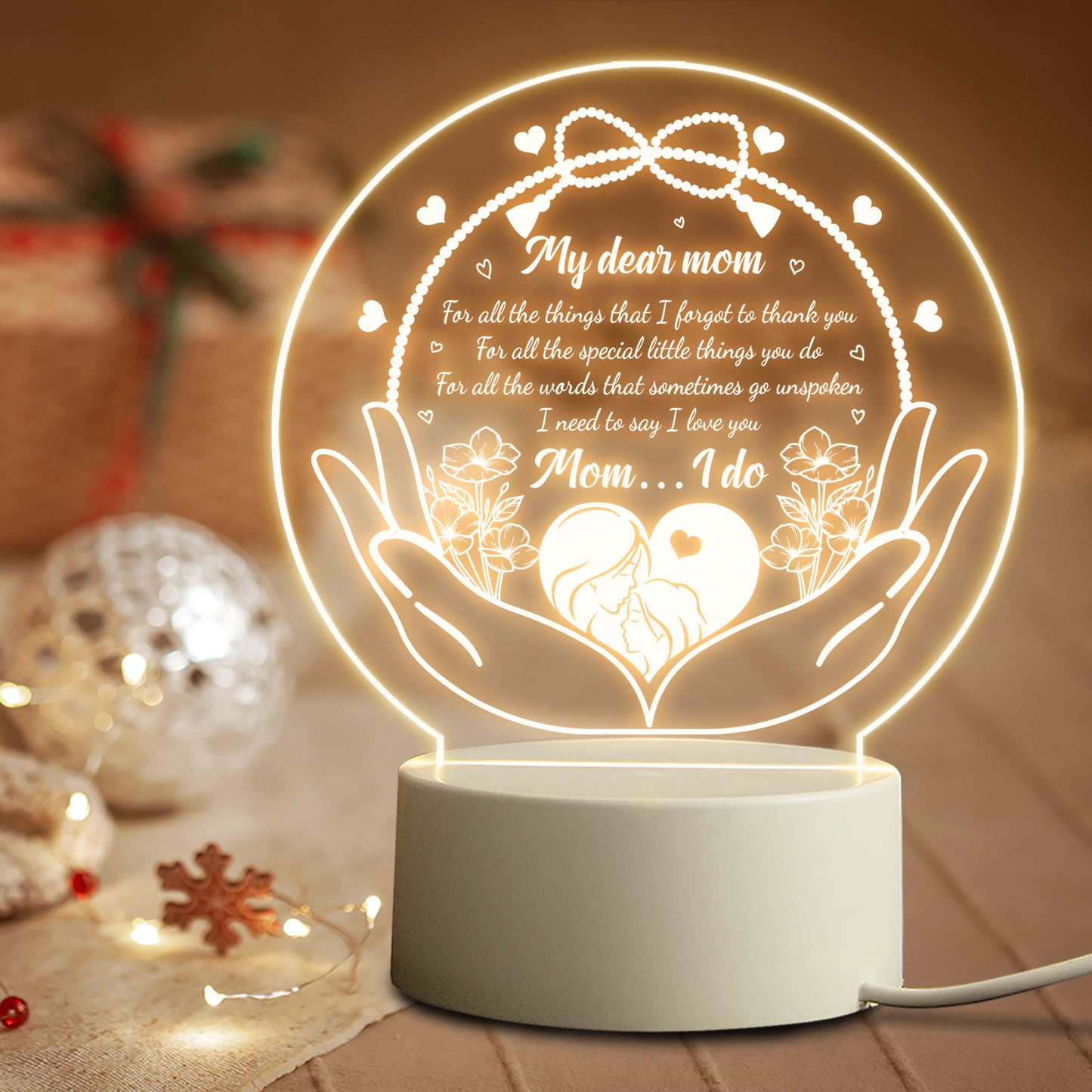 Mother's Day Personalized Birthday Gift LED Light USB