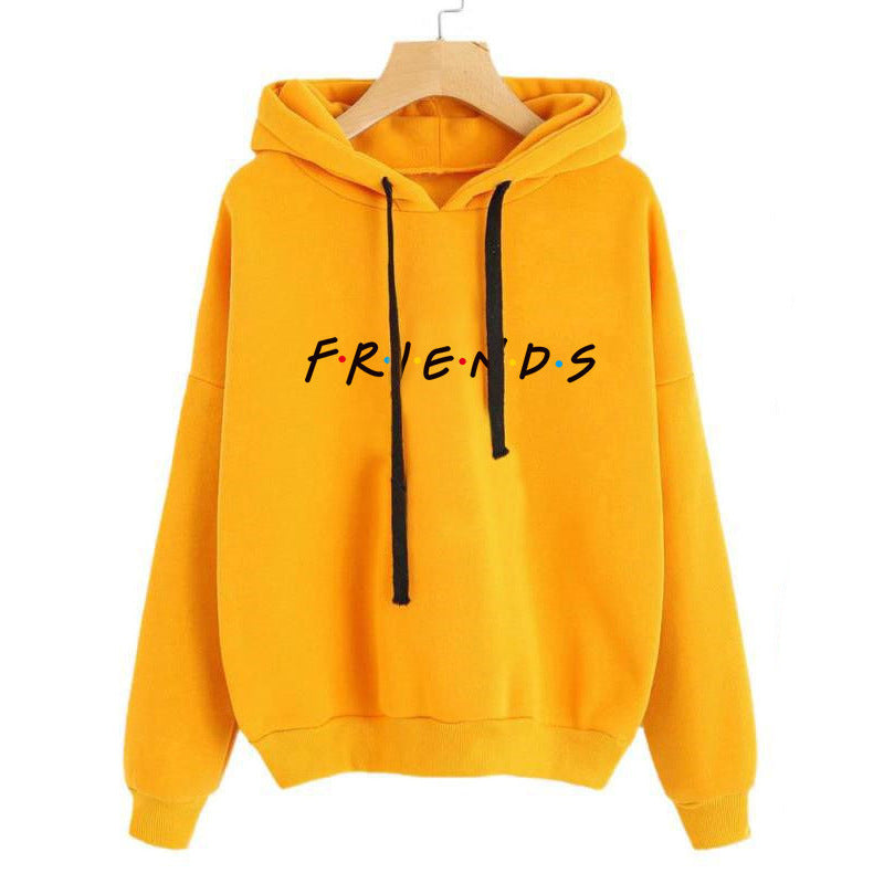 Women's New Hooded Sweater Printed Plush