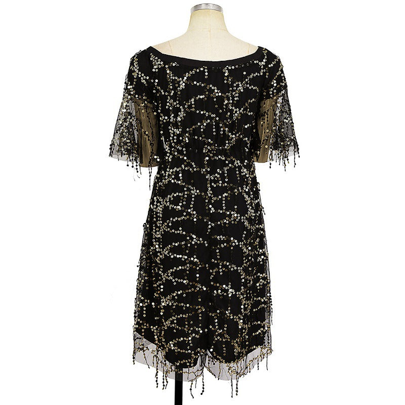 Women's Fashion Loose-fitting Tassel Sequins Dress