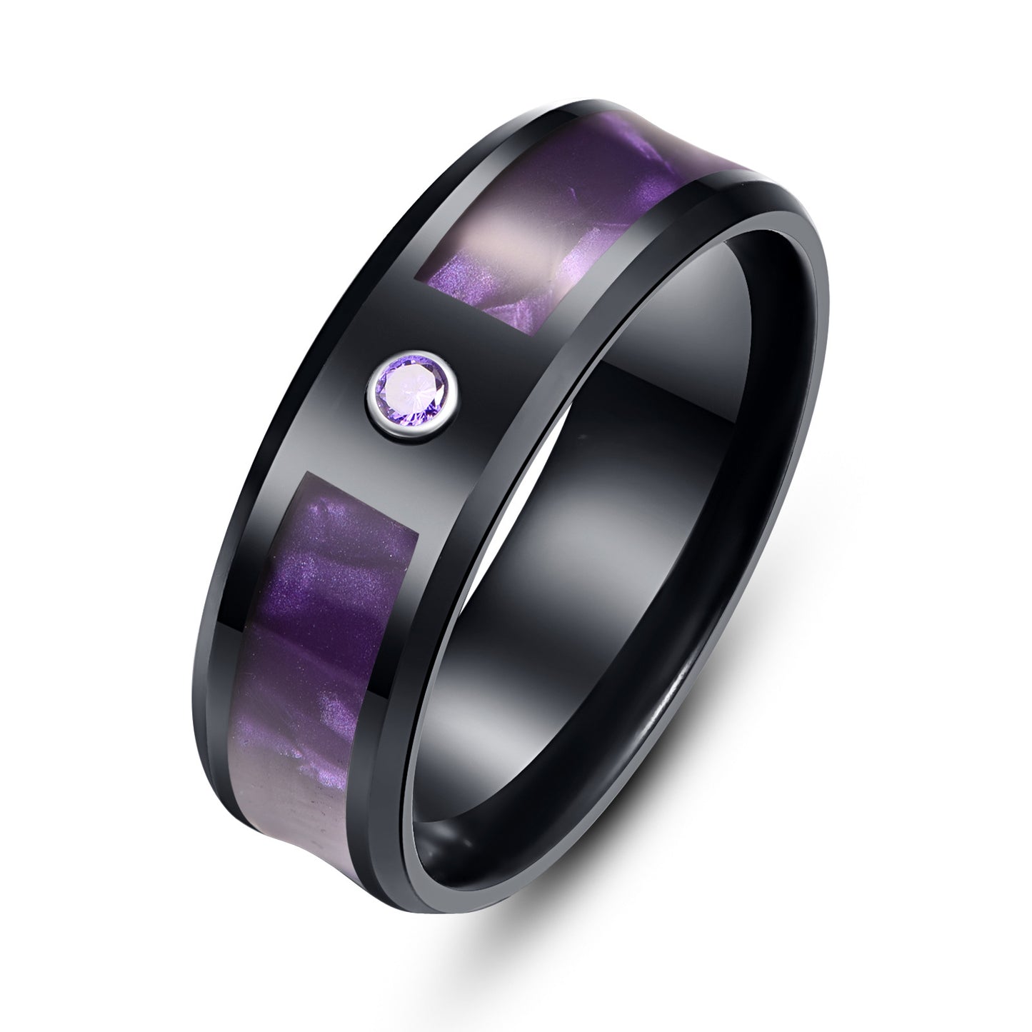 Fashion Simple Tungsten Stainless Steel Ring