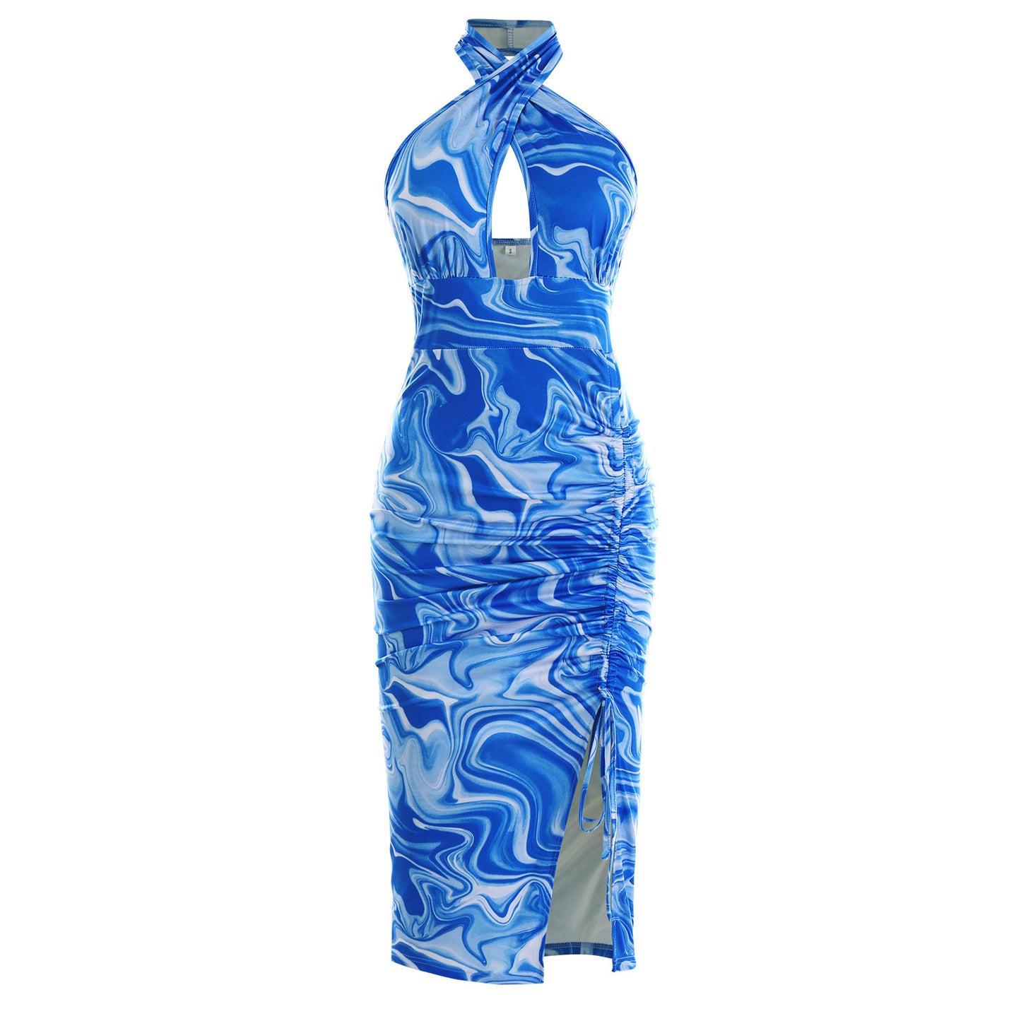 Discover the Latest in Summer Fashion with Our New Print Halter Neck Women's Dress