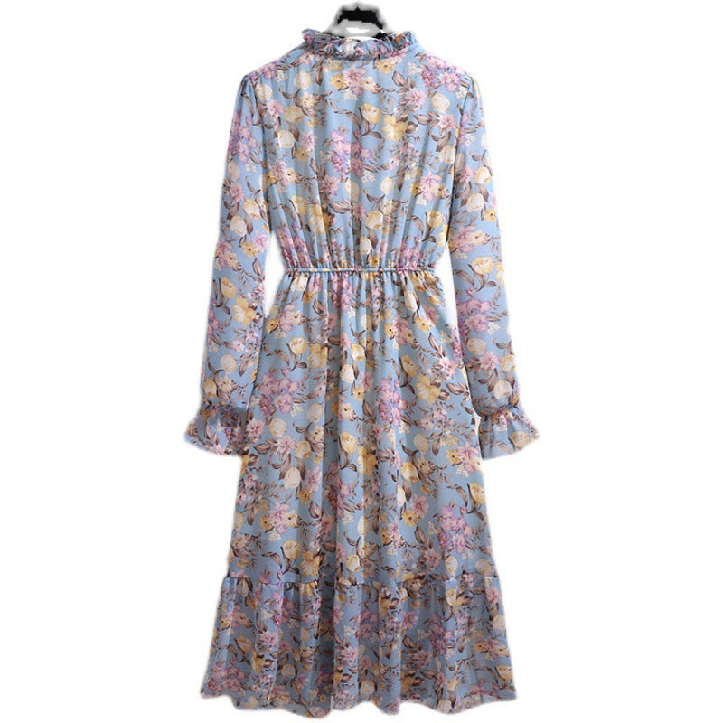 Floral Chiffon Dress for a Youthful and Slimming Look