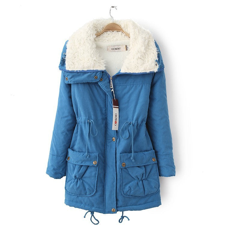 medium length cotton-padded coat