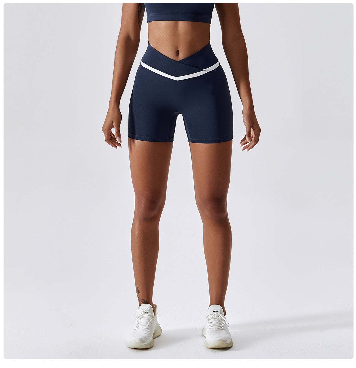 Cross-waist Tights Running Quick-drying Fitness Shorts