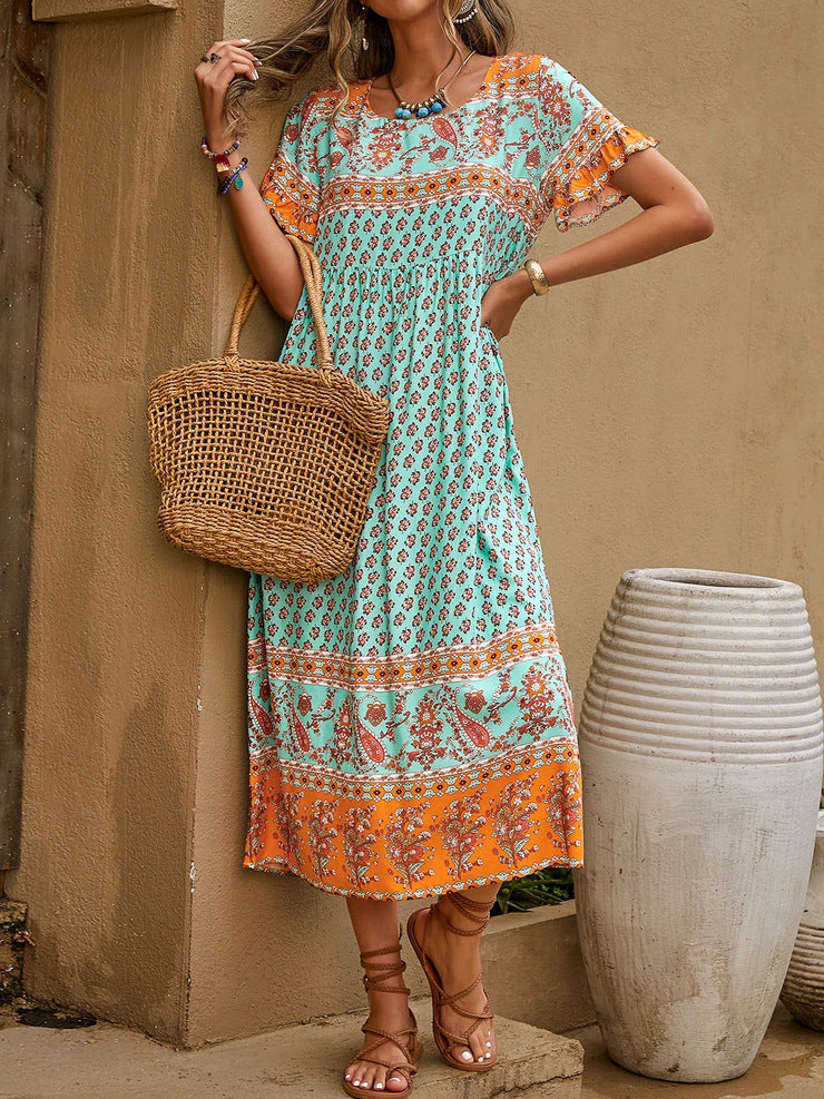 Beach Style Trendy Bohemian One-Piece Long Dress