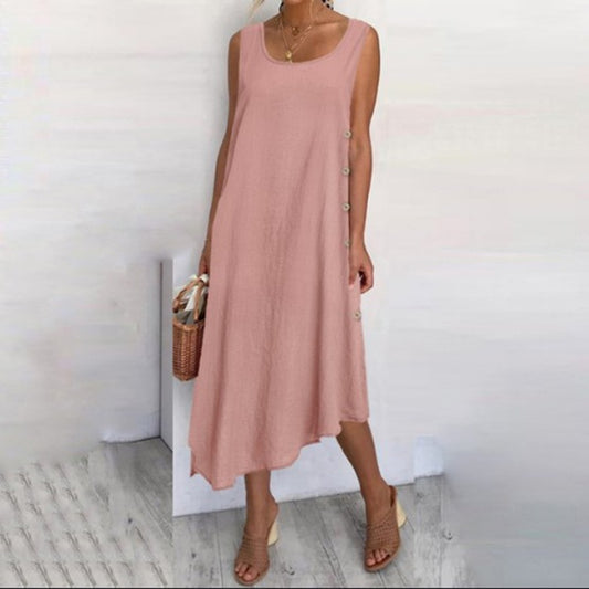 New Fashion Solid Color Dress