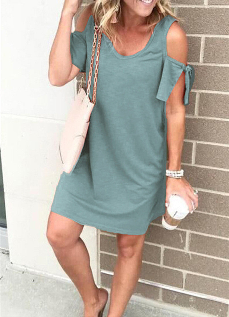 Women's Strapping New Fashion Slim Solid Loose Dress