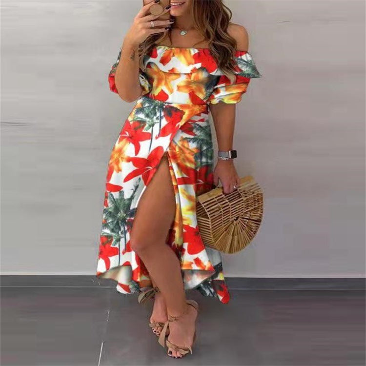 Women's Fashion Loose Casual Print Dress