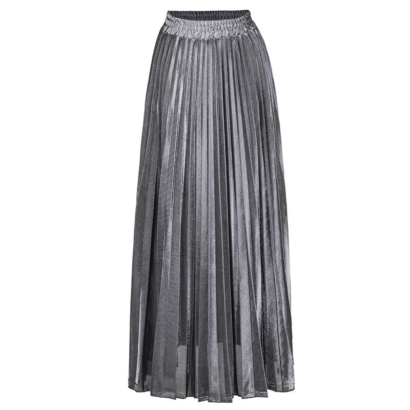 Women's Solid Color Polyester Skirt