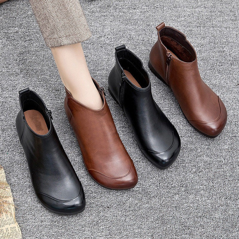 Fall/Winter Ankle Boots for Women: Stylish Low-Heel Shoes