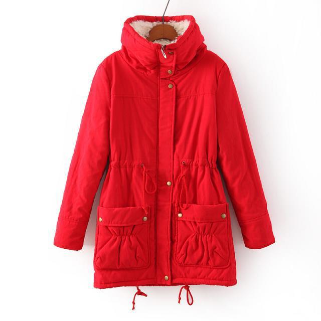 medium length cotton-padded coat