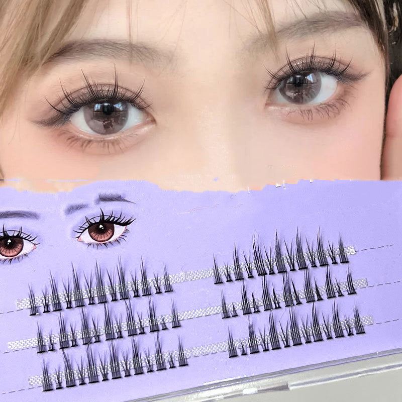 Natural-looking Lightweight Single Cluster Segmented False Eyelashes for a Fuller Look