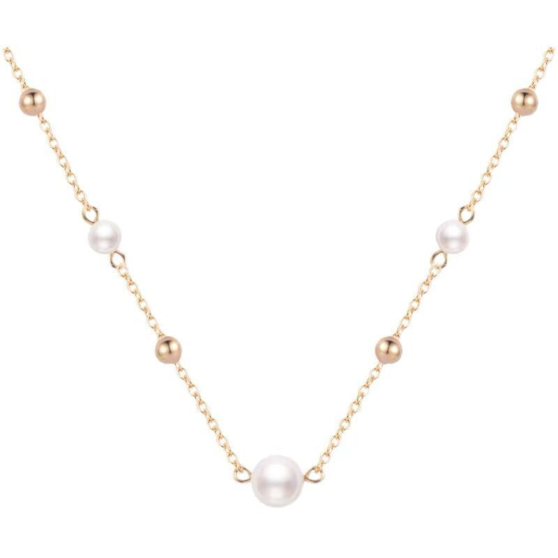 Sky Star Gold Pearl Necklace Girl