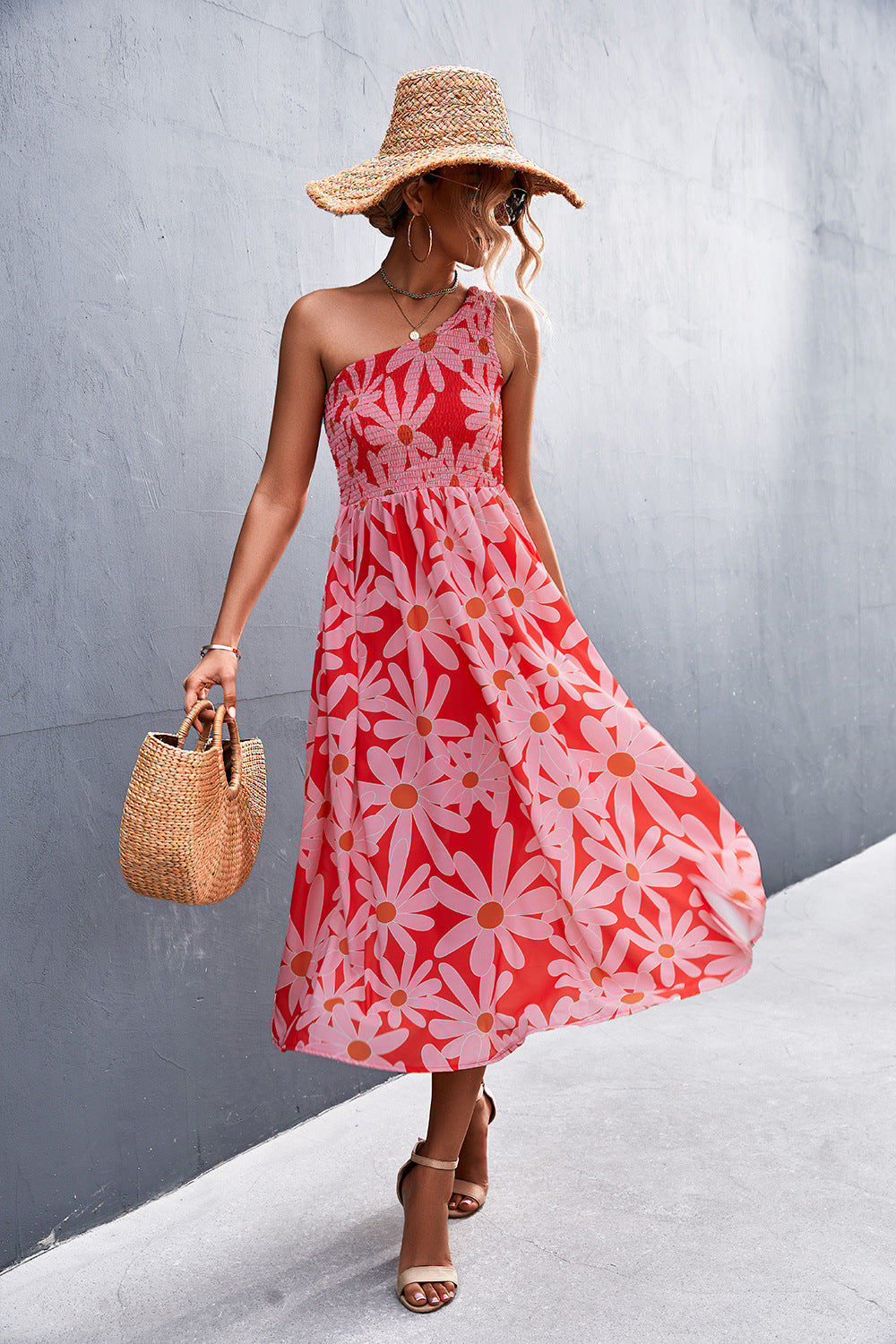 Women's Fashion Personality Flower Print Dress