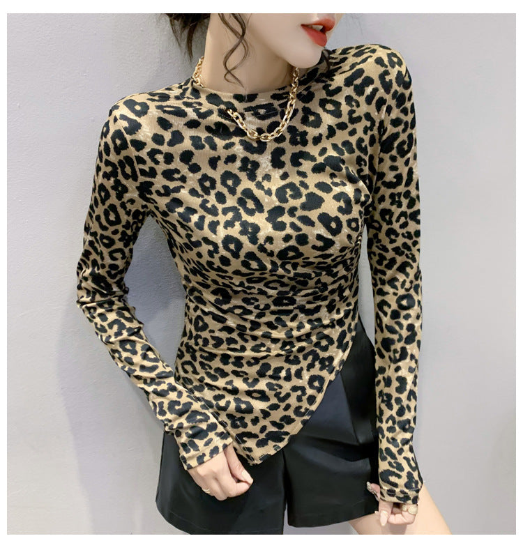 Fashion Net Red Solid Slim Chain Long Sleeve