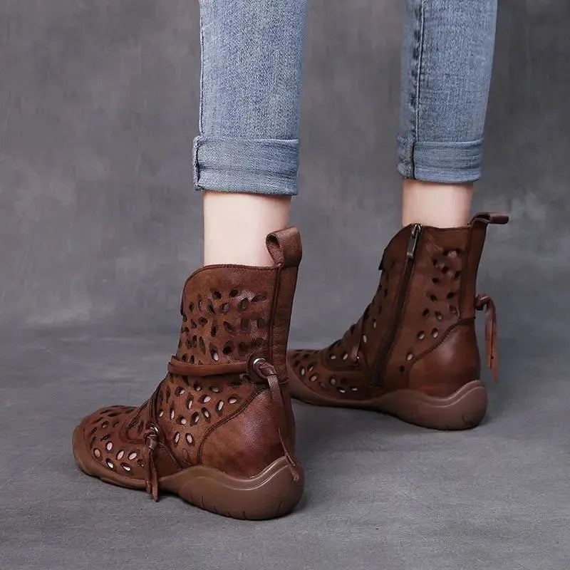 Soft Sole Breathable High Top Side Zip Boots