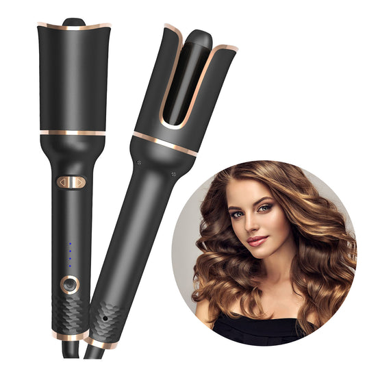 Effortless Curls with the Black Automatic Spiral Electric Curling Iron