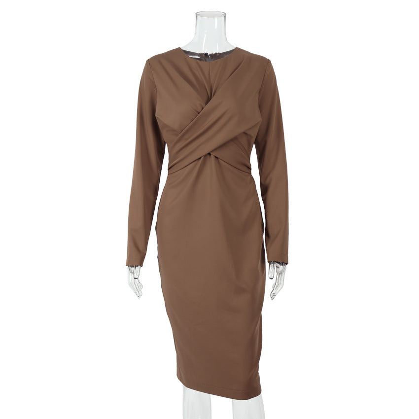 Women's long sleeve slim dress