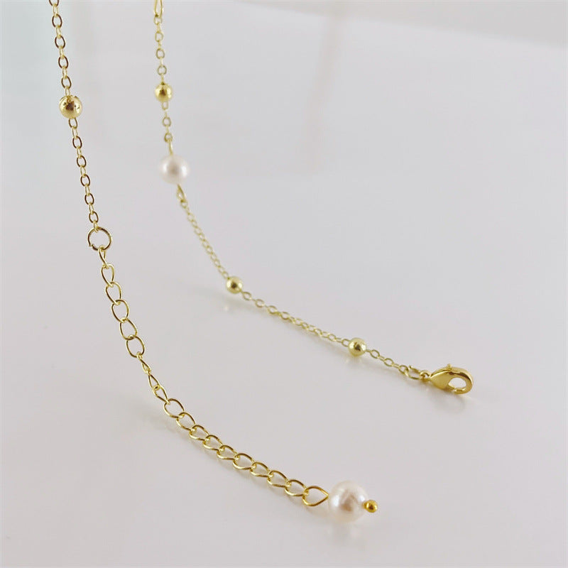 Sky Star Gold Pearl Necklace Girl