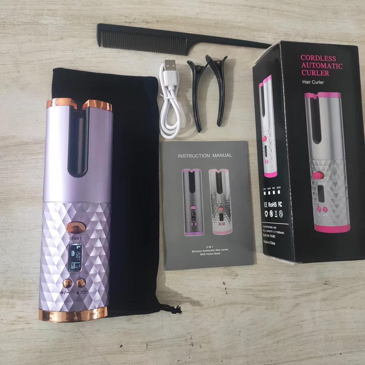 Portable Wireless Automatic Curler