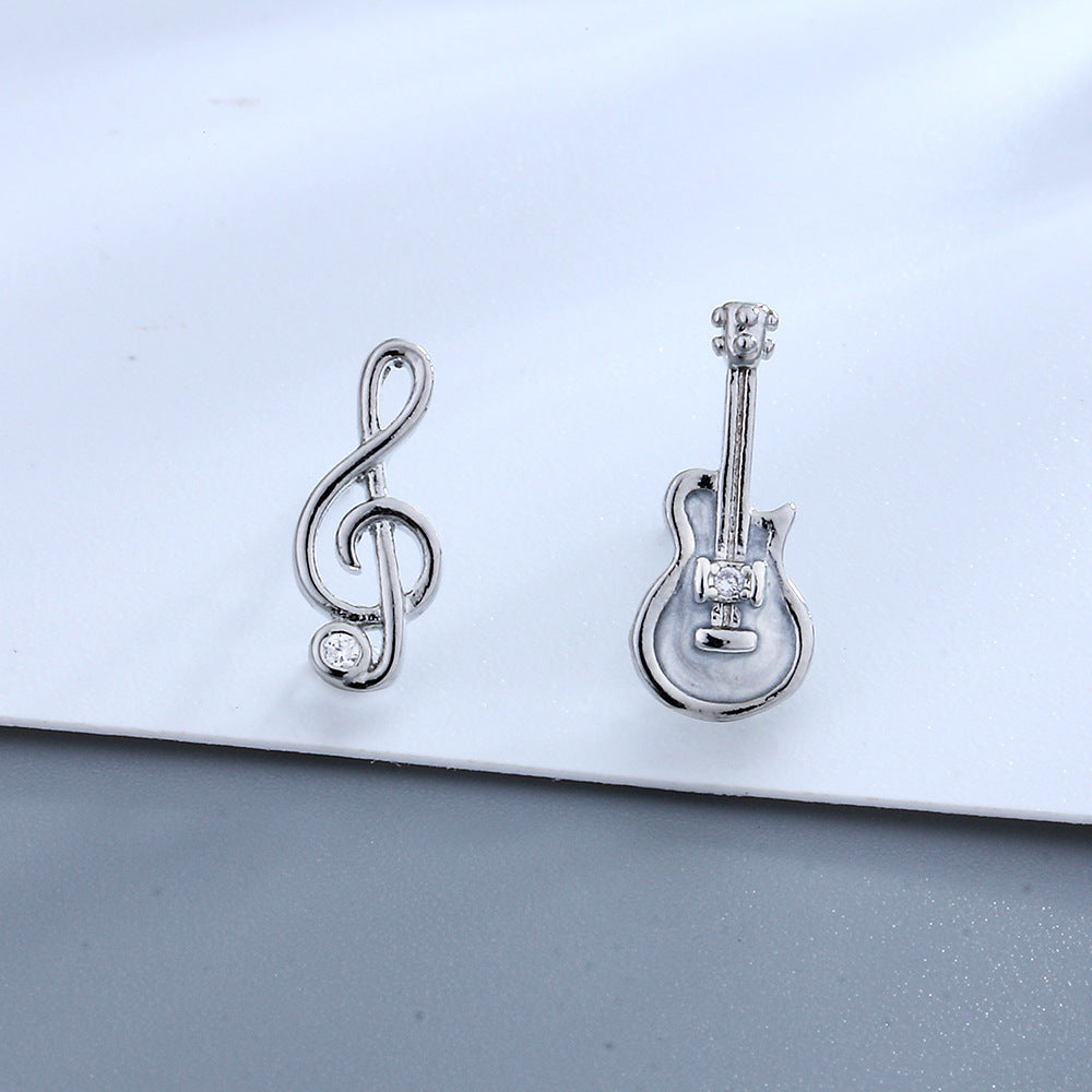 Creative Cute Guitar Note Shape Earrings