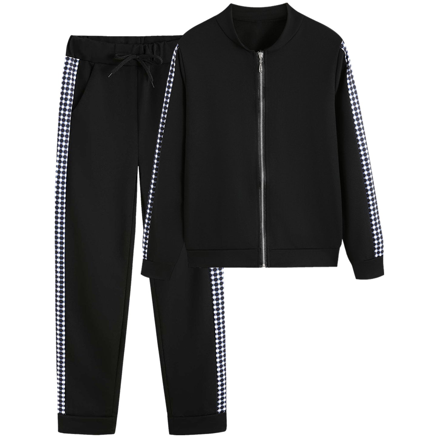 Women's Set Tracksuit Long Sleeve Sportswear ZIp Sweatshirt Pants Suit Two Piece Set Outfits