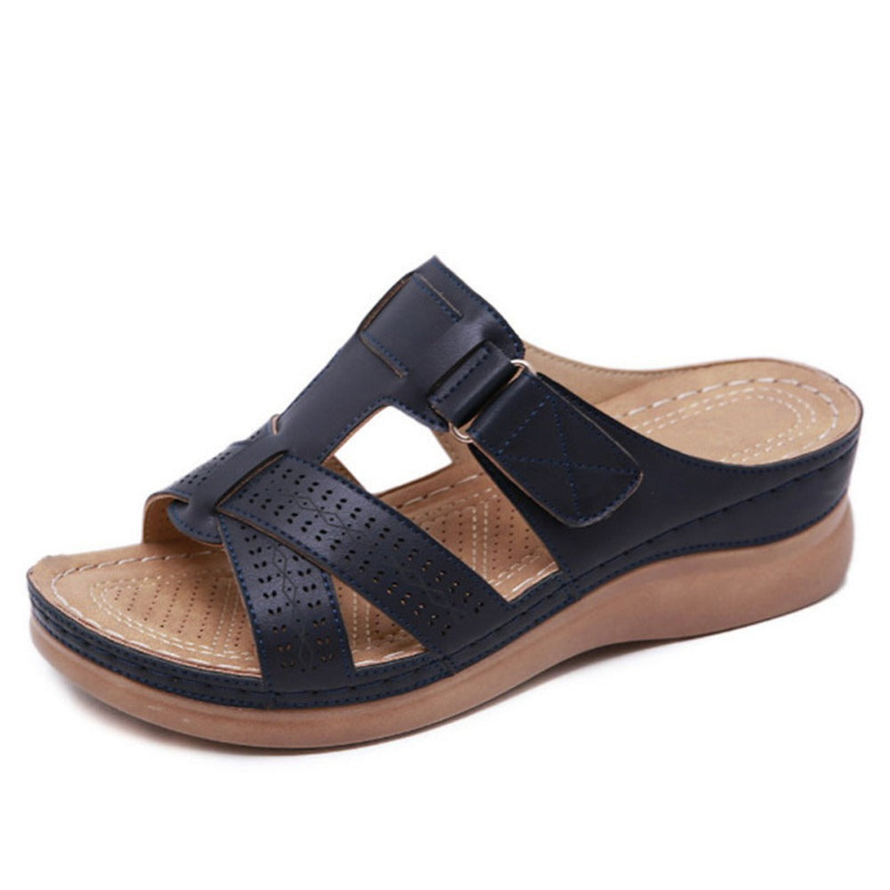 Vintage Retro Slides Shoes: Summer Wedge Sandals with Anti-Slip Design