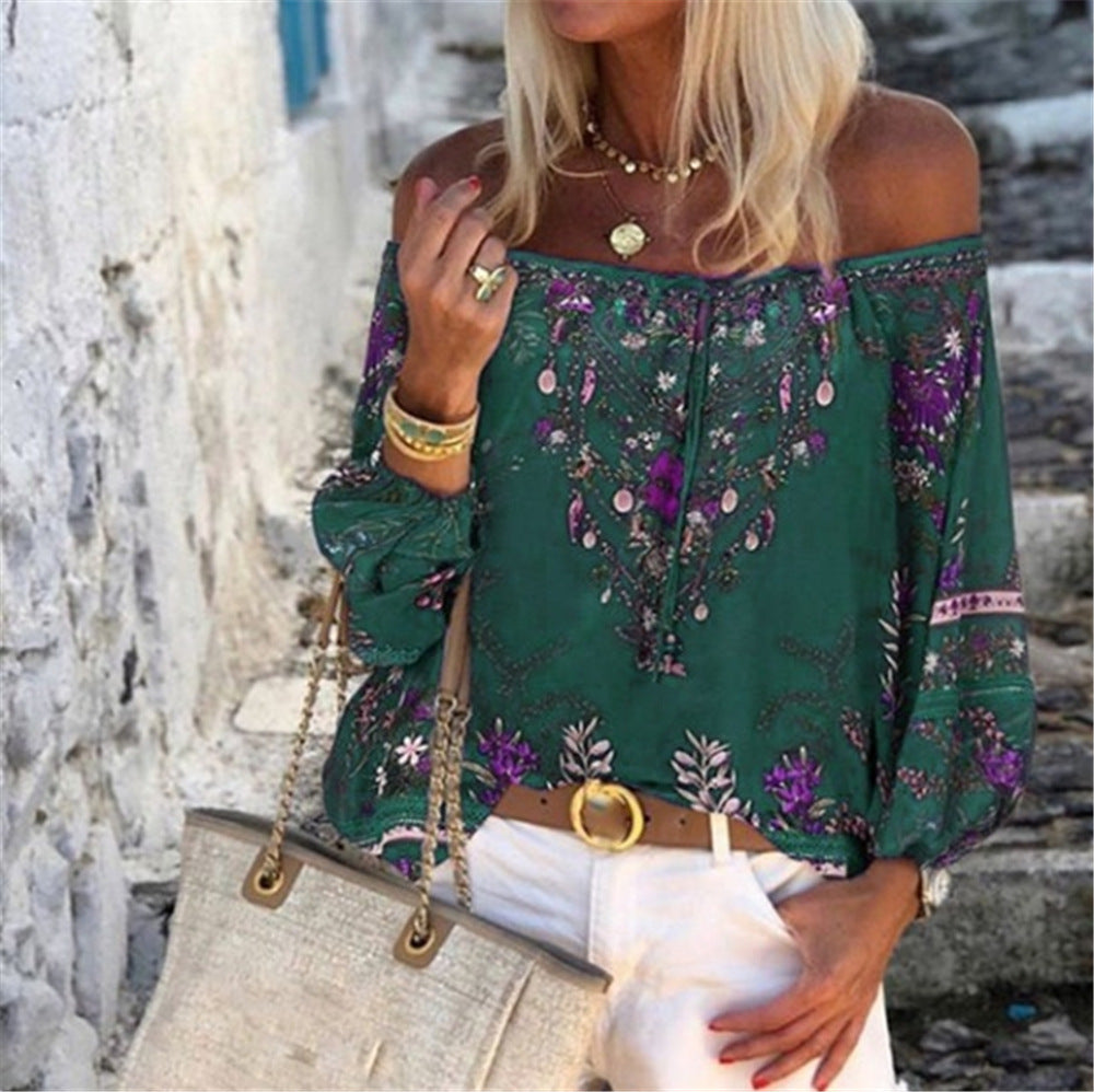 Women Lace-up lace-up chiffon shirt