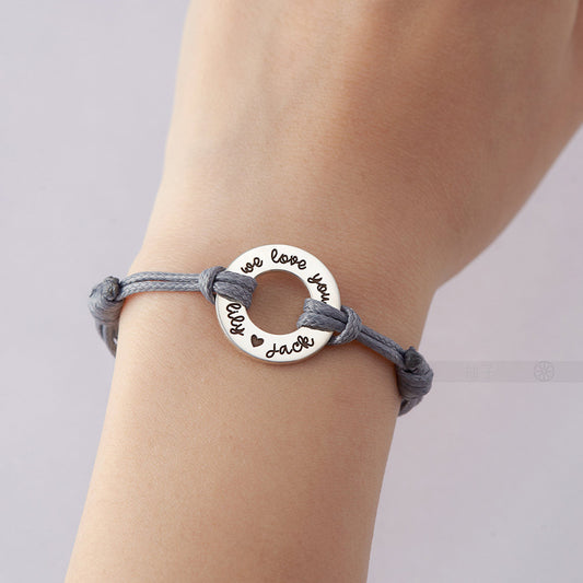 Stainless Steel Ring Lettering Hand Rope