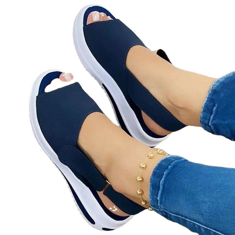 Women Platform Sandals Stretch Fabric Women's Shoes Comfort Walking Ladies Sandal Female Casual Footwear